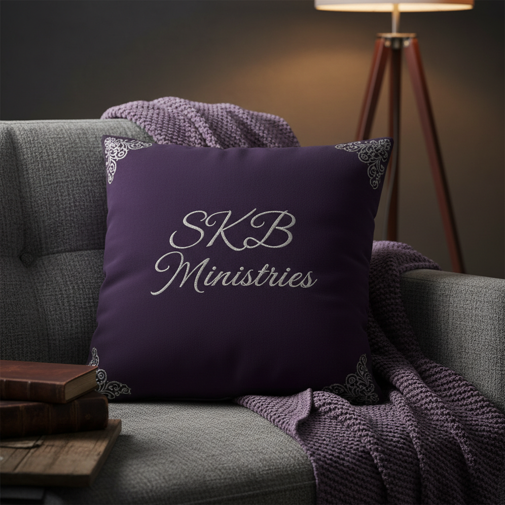 Midnight Purple & Silver Pillow